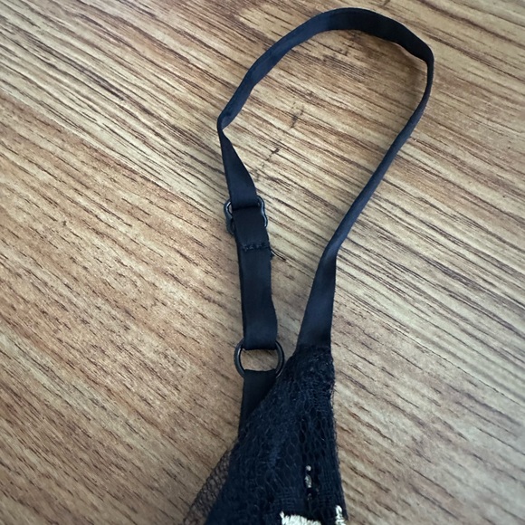 EXPRESS Black Floral Mini Dress Size 0 Tulle - Picture 4 of 15